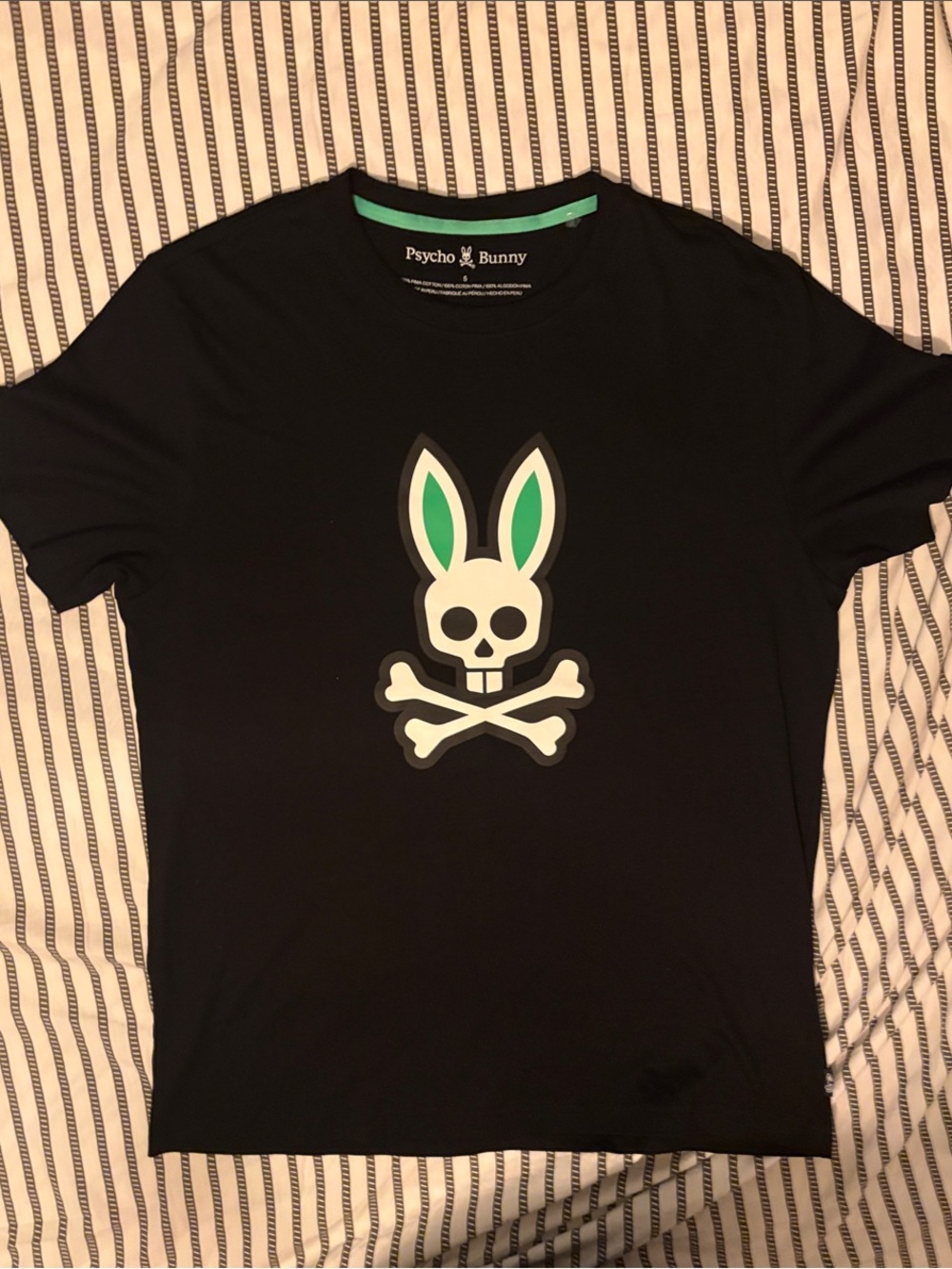 Psycho Bunny Black/green T-Shirt size 5
